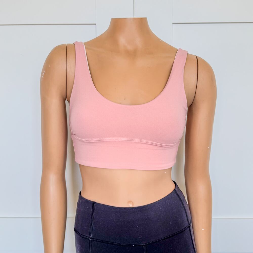 Lululemon Align Reversible Bra Size 4 Pink Puff Pink Mist Nulu Yoga LW2CYOS